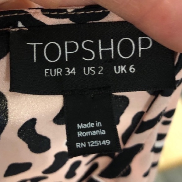 Topshop Animal Print Faux Wrap Top - Picture 11 of 13